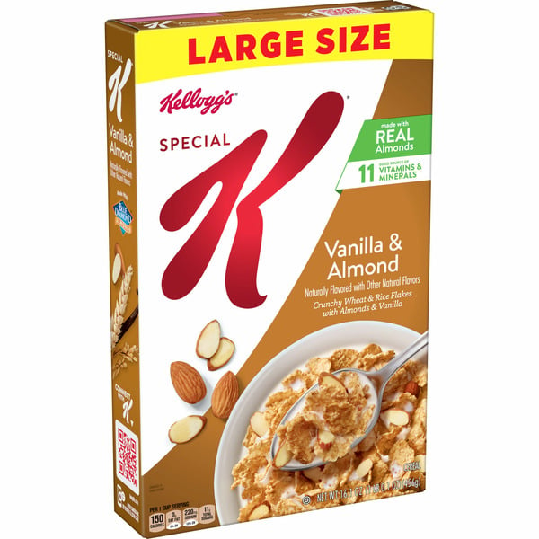 Cereal Kellogg’s Special K Breakfast Cereal, Fiber Cereal, Family Breakfast, Vanilla and Almond hero