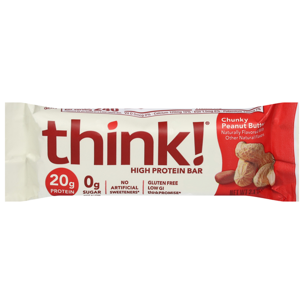 Protein & Meal Replacements think! High Protein Bar Chunky Peanut Butter hero