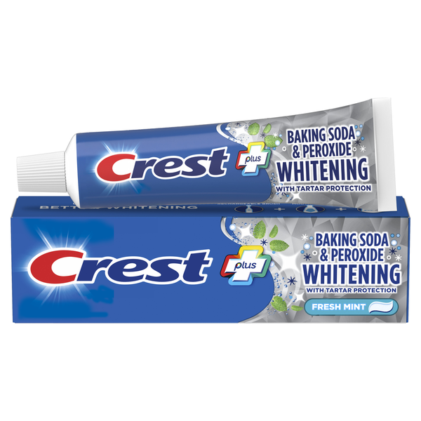 Oral Hygiene Crest Baking Soda & Peroxide Whitening Toothpaste, Fresh Mint hero