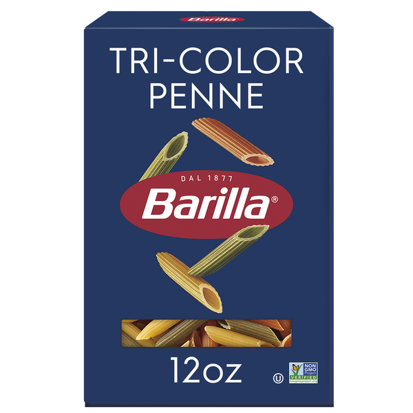 Dry Pasta & Noodles Barilla Tri-Color Penne - Non-GMO Pasta Made with Durum Wheat Semolina & Kosher hero