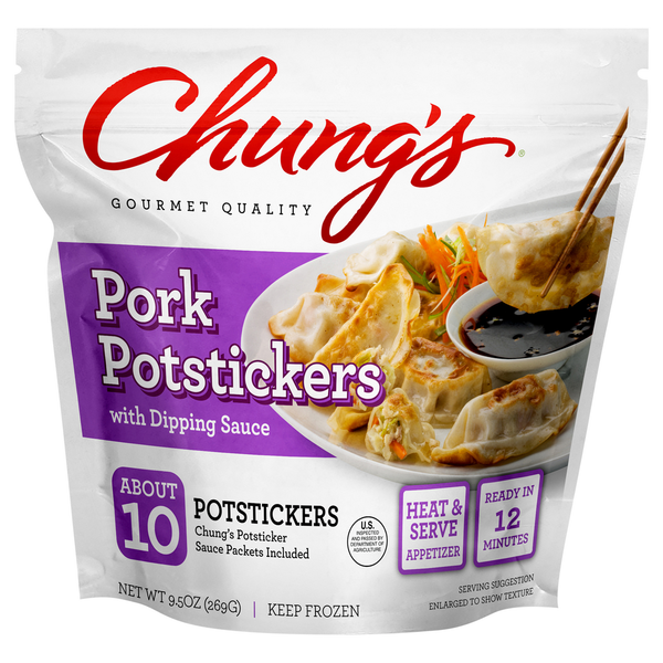 Frozen Appetizers & Sides Chung's Potstickers, Pork hero