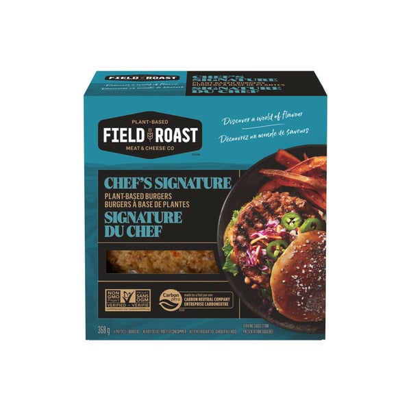 Frozen Alternative Meats Field Roast Chef’s Signature Plant-Based Burger hero