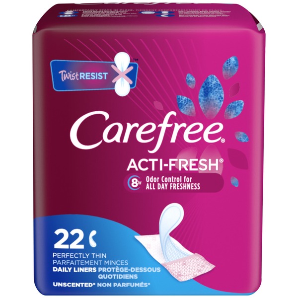 Feminine Care Carefree Acti-Fresh Thin Pantiliners To Go, Unscented hero