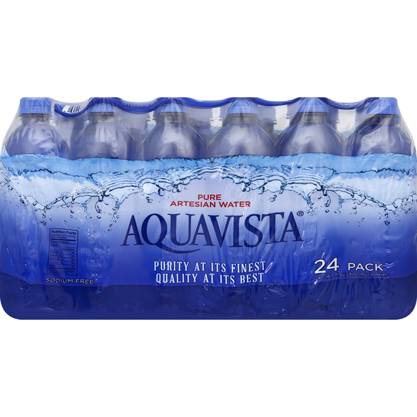 Water, Seltzer & Sparkling Water Aquavista Water, Pure Artesian, 24 Pack hero