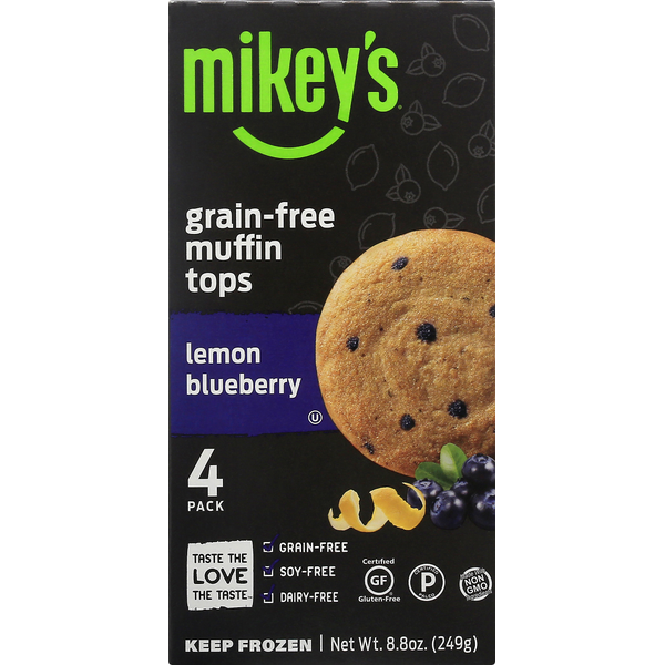 Cookies, Pies & Desserts Mikey's Muffin Tops, Grain-Free, Lemon Blueberry, 4 Pack hero