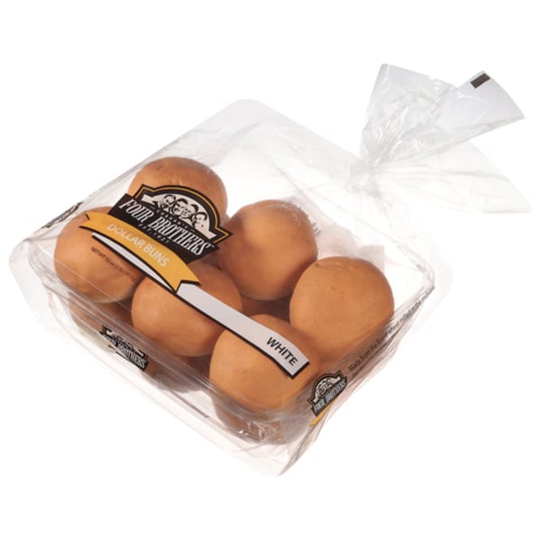 Buns & Rolls Four Brothers White Dollar Buns - 12 Ct. hero