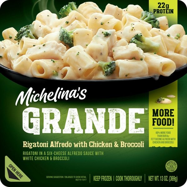 Frozen Meals Michelina's Rigatoni Alfredo With Chicken And Broccoli hero