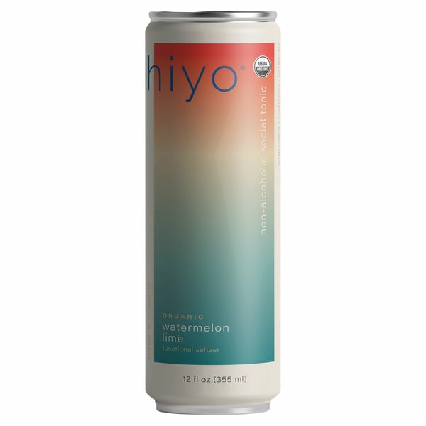 Refrigerated Hiyo Organic Watermelon Lime Non-alcoholic Social Tonic hero