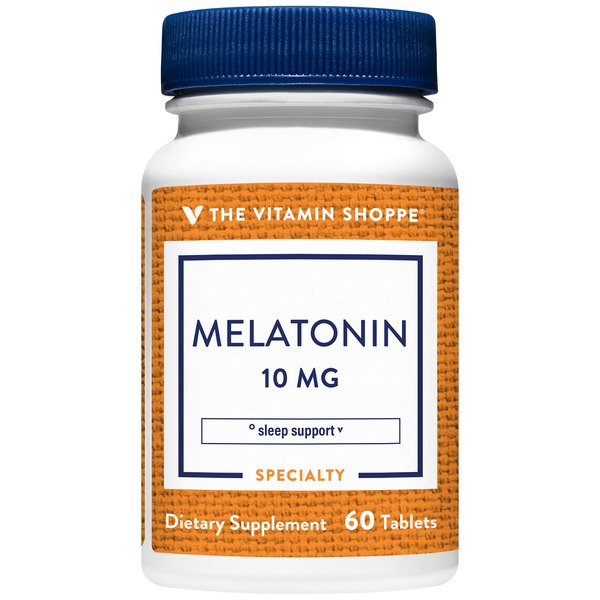 Sleep & Mood Support The Vitamin Shoppe Melatonin for Sleep - 10 MG (60 Tablets) hero