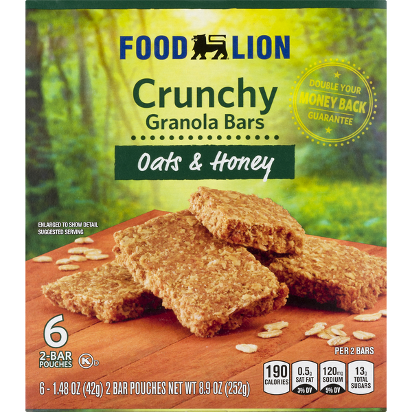 Energy & Granola Bars Food Lion Oats & Honey Granola Bars hero