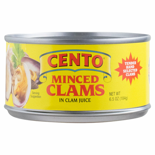 Canned Meat & Seafood Cento Minced In Clam Juice Clams hero