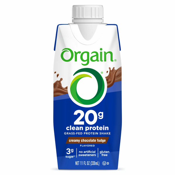 Protein & Meal Replacement Orgain 20g Grass Fed Clean Protein Grass-Fed Shake - Creamy Chocolate Fudge hero