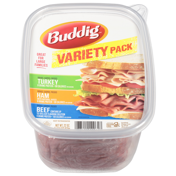 Lunch Meat Buddig Lunch Meat, Turkey/Ham/Beef, Variety Pack hero