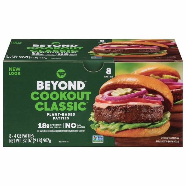 Frozen Meat & Seafood Beyond Meat Cookout Classic, Plant-Based Burger Patties hero