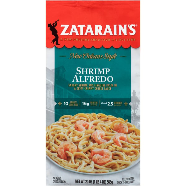 Frozen Meals Zatarain's Frozen Shrimp Alfredo hero