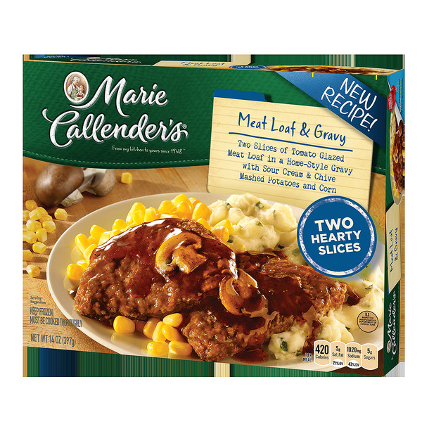 Frozen Meals Marie Callender's Meatloaf And Gravy With Mash Potatoes Dinners hero