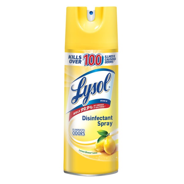 Cleaning Products Lysol Disinfectant, Sanitizing and Antibacterial Spray Lemon Breeze hero