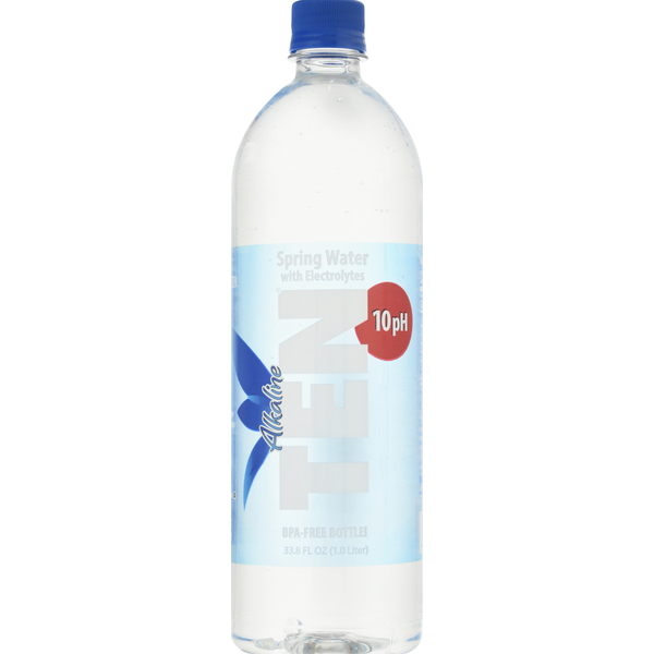 Water, Seltzer & Sparkling Water TEN Spring Water, with Electrolytes, 10 pH, Alkaline hero