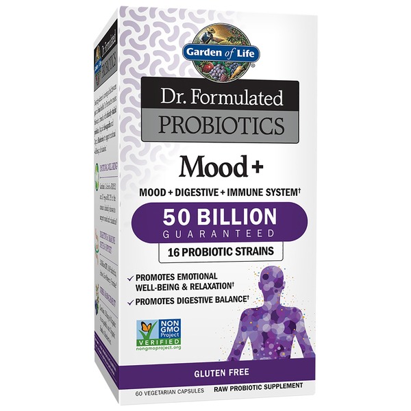 Probiotics Garden of Life Mood +, Vegetarian Capsules hero