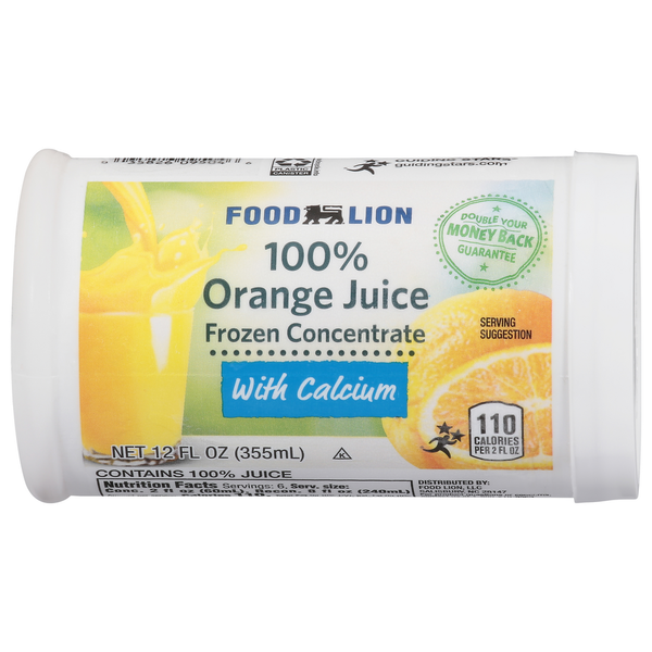 Frozen Juice Food Lion Juice, Orange hero