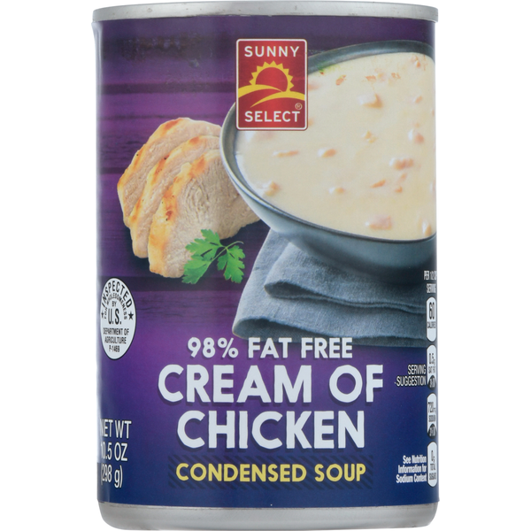 Soup, Broth & Bouillon Sunny Select Condensed Soup, 98% Fat Free, Cream of Chicken hero