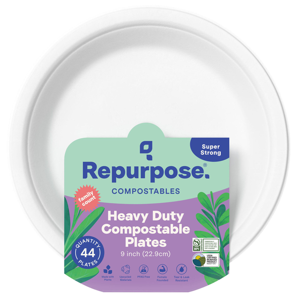 Plates, Bowls, Cups & Flatware Repurpose Compostable 9" Everyday Plates hero