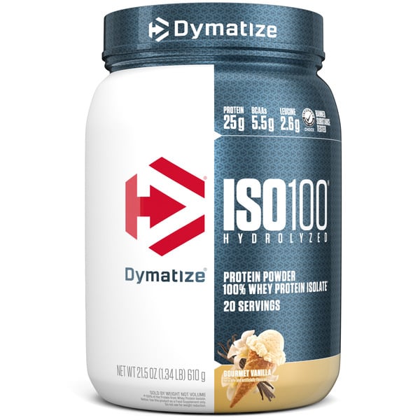 Protein & Meal Replacements Dymatize ISO100 Protein Powder, 25g Protein, Gourmet Vanilla, 20 Servings hero