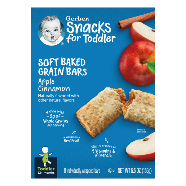 Baby Food & Formula Gerber Soft Baked Grain Bars Cinnamon Box hero