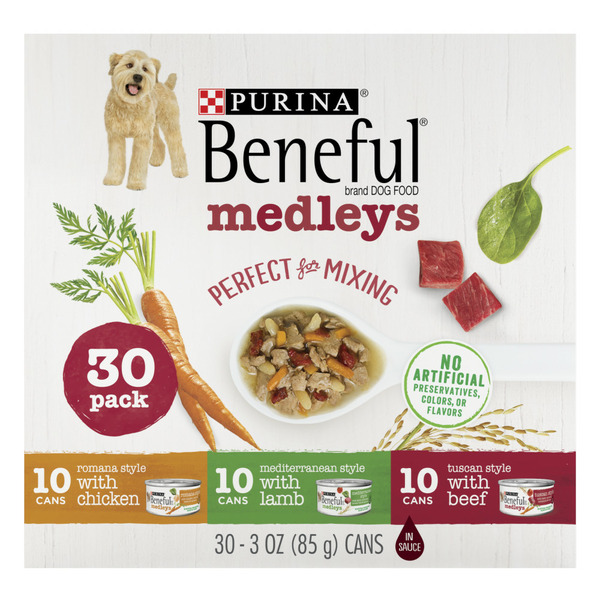 Dog Food & Care Purina Beneful Wet Dog Food , Medleys Tuscan, Romana & Mediterranean Style hero