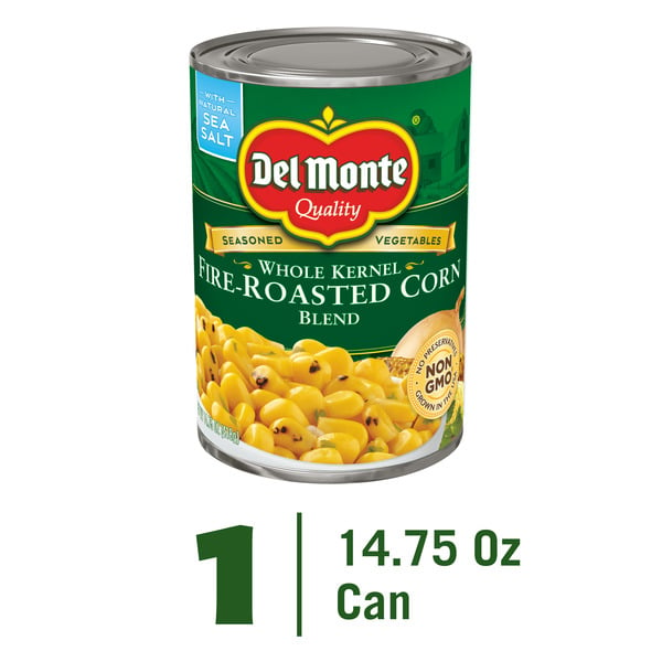 Canned & Jarred Vegetables Del Monte Corn Blend, Fire-Roasted, Whole Kernel hero