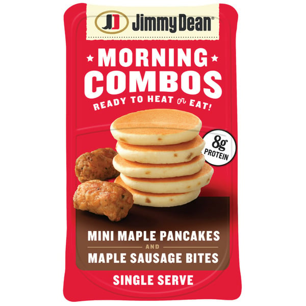 Jimmy Dean Morning Combos, Mini Maple Pancakes and Maple Sausage Bites hero