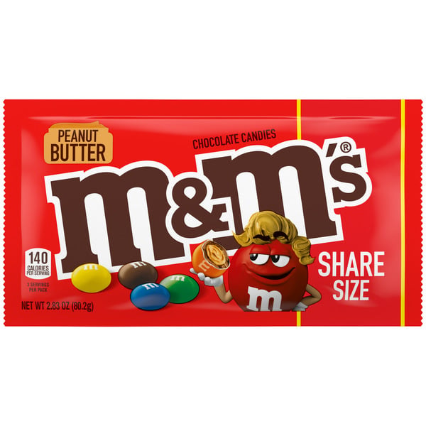 Candy & Chocolate M&M's Peanut Butter Milk Chocolate Candy Share Size hero