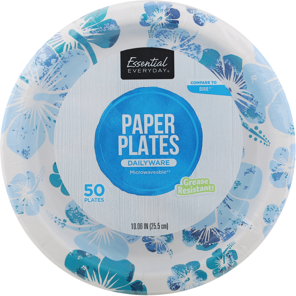 Plates, Bowls, Cups & Flatware Essential Everyday Paper Plates, Dailyware, 10.06 Inch hero