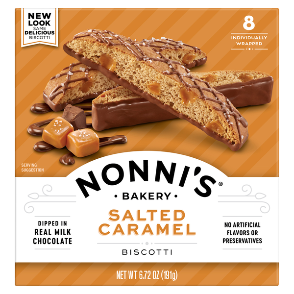 Cookies & Cakes Nonni's Biscotti, Salted Caramel hero