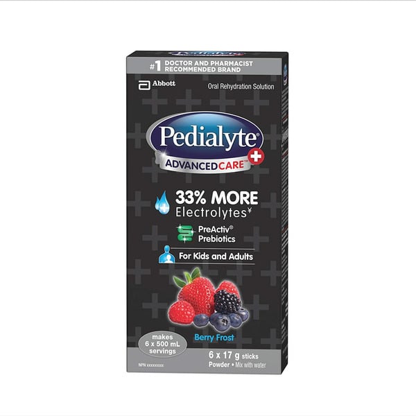 Energy & Sports Drinks Pedialyte Electrolyte Powder Sticks, Berry Frost hero