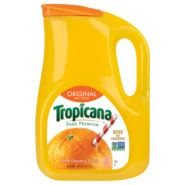 Fruit & Veggie Juice Tropicana 100% Juice, Orange, Original hero