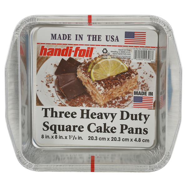 Kitchen Supplies Handi-foil Cake Pans, Square, Heavy Duty hero