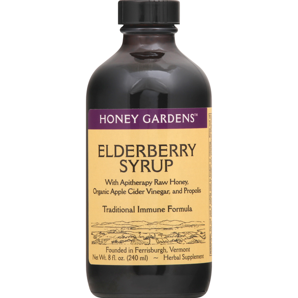 Food Supplements Honey Gardens Elderberry Syrup hero