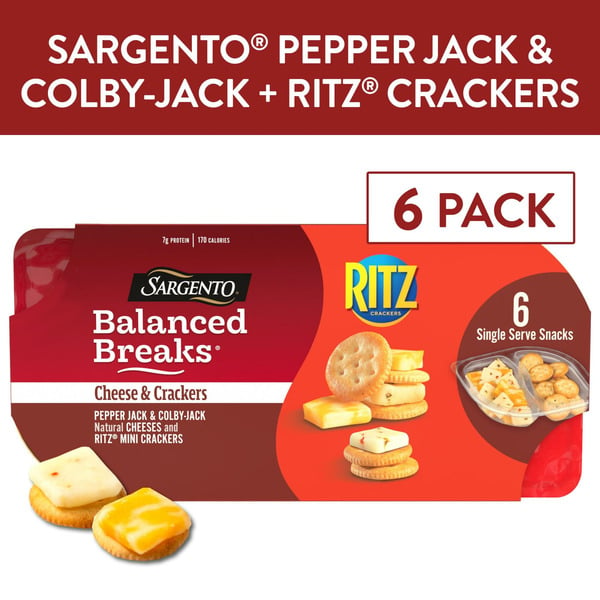 Crackers Sargento Balanced Breaks® Pepper Jack & Colby-Jack Cheeses and RITZ® Crackers hero