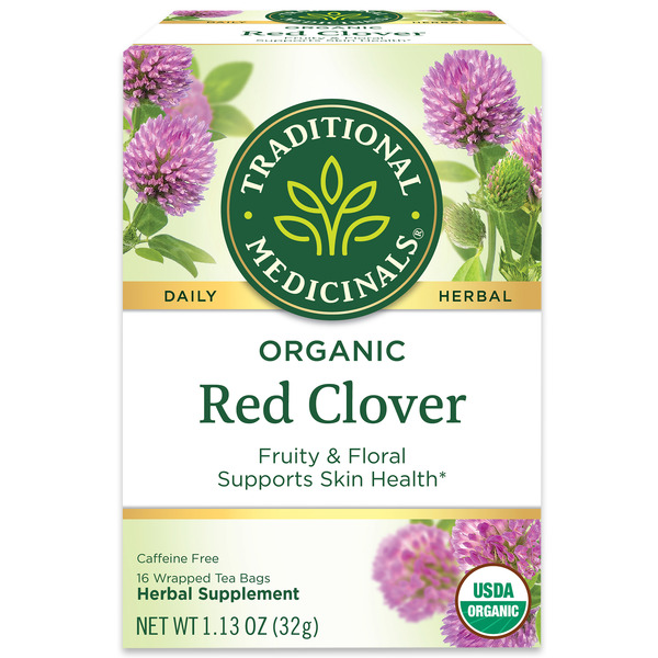 Tea Traditional Medicinals Organic Red Clover, Caffeine Free Herbal Tea hero