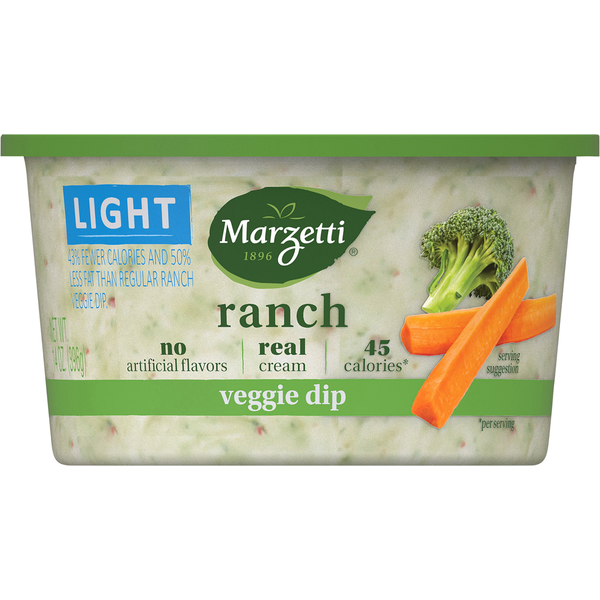 Fresh Dips & Tapenades Marzetti Veggie Dip, Light, Ranch hero