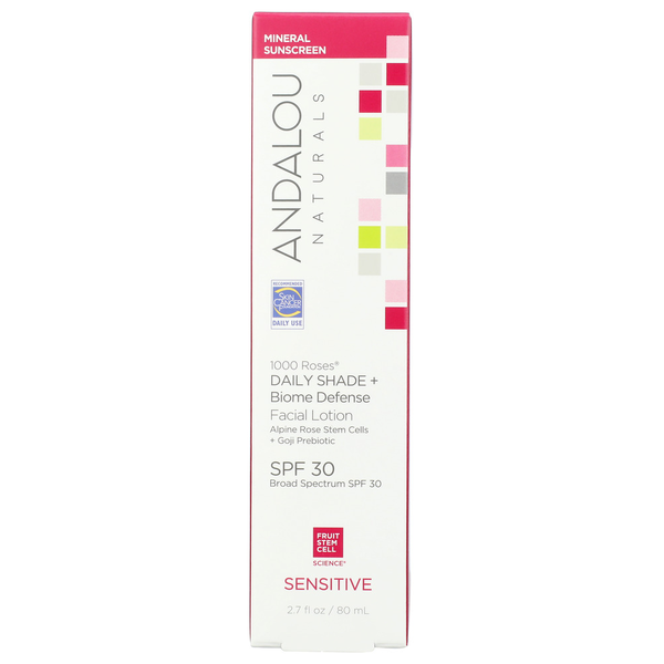 Facial Care Andalou Naturals 1000 Roses Daily Shade + Biome Defense Spf 30 hero