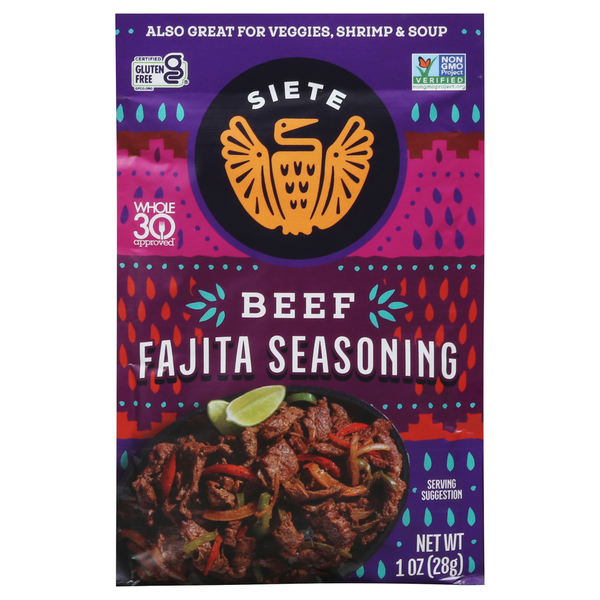 Spices & Seasonings Siete Fajita Seasoning, Beef hero