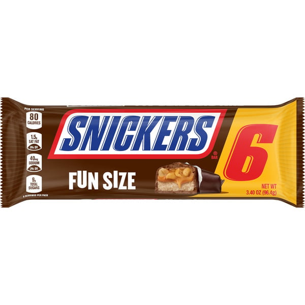 Candy & Chocolate SNICKERS Fun Size Chocolate Candy Bars 6 Pack hero