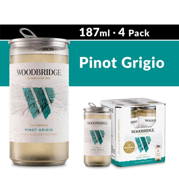 White Wines Woodbridge Pinot Grigio White Wine Mini Cans hero