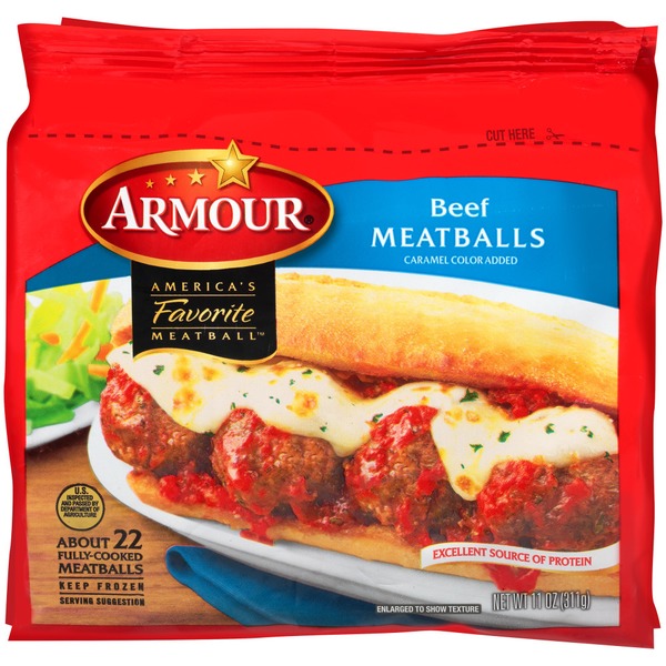 Frozen Meat & Seafood Armour Beef Meatballs hero