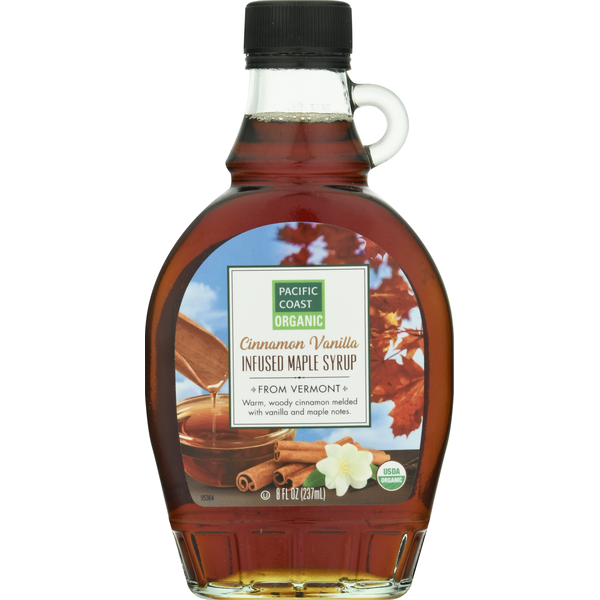 Honeys, Syrups & Nectars PACIFIC COAST ORGANIC Maple Syrup, Organic, Infused, Cinnamon Vanilla hero