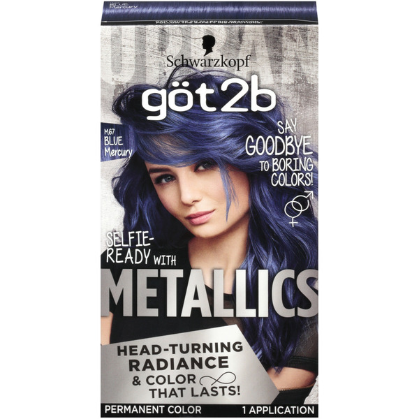 Schwarzkopf göt2b Hair Color, M67 Blue Mercury hero