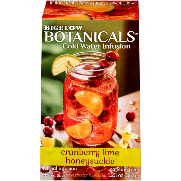 Tea Bigelow Cold Water Infusion, Caffeine Free, Cranberry Lime Honeysuckle, Tea Bags hero