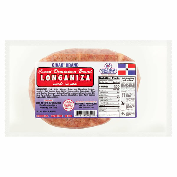 Packaged Meat Cibao Meat Products, Inc Cibao Meat Products Longaniza hero